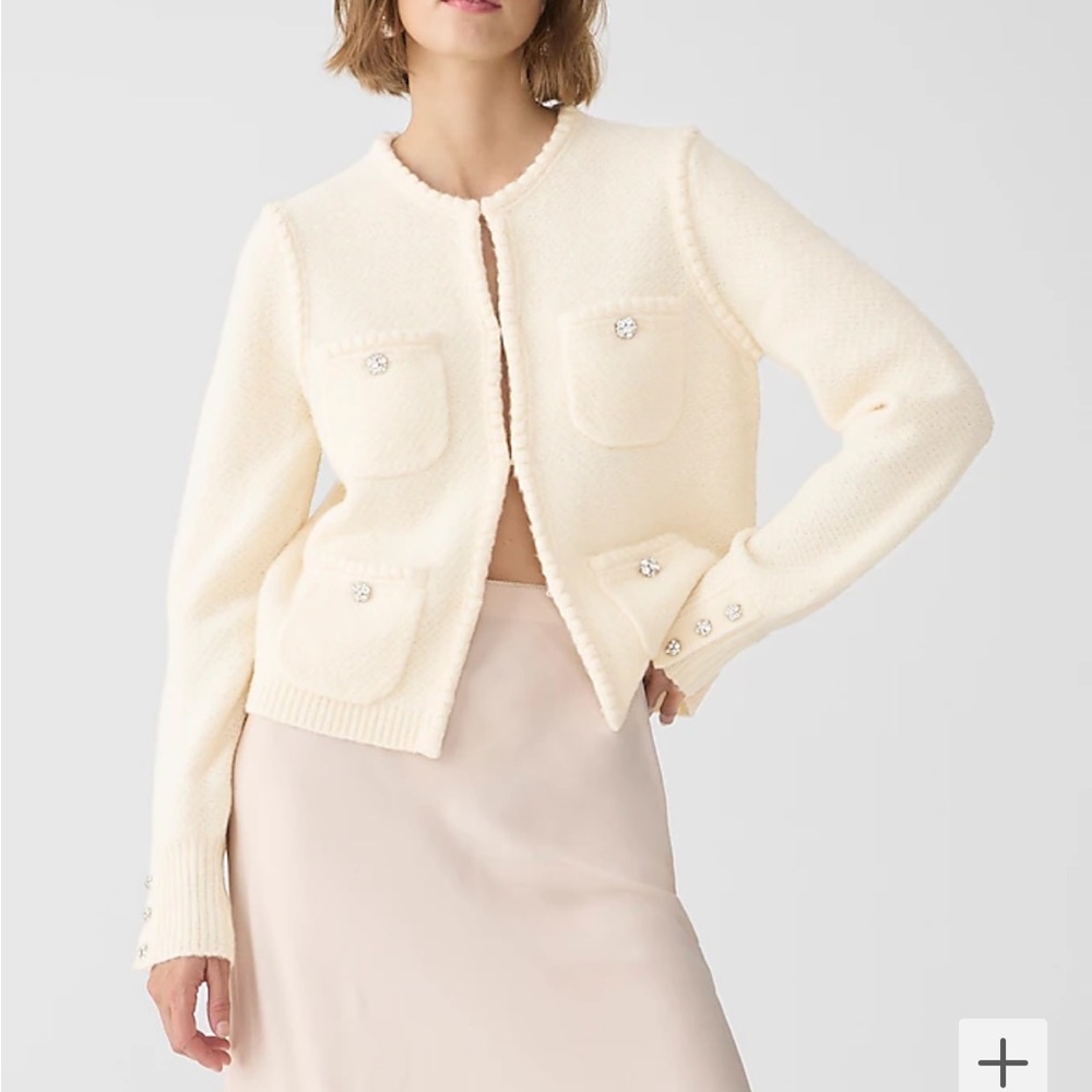 NWT J Crew Odette Lady Sweater in L (cream)